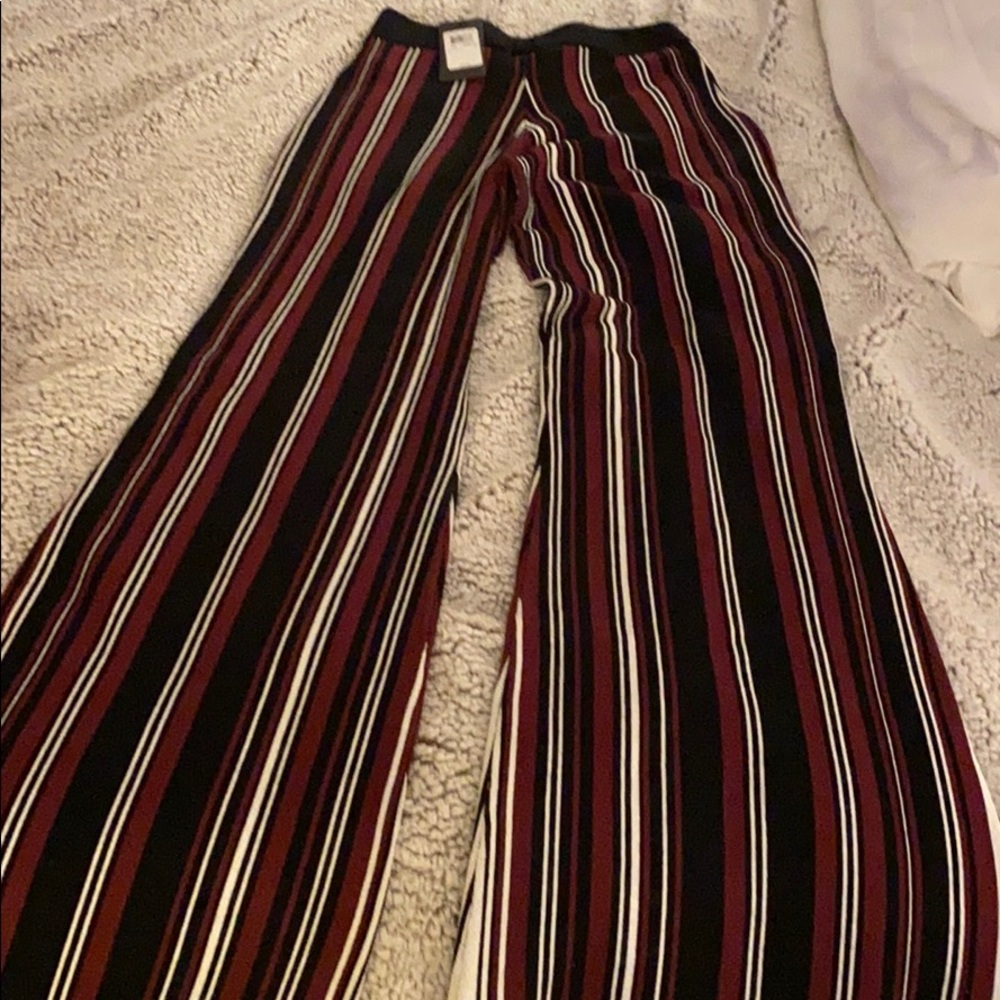 Guess Long Wide Leg Paints Black Red White